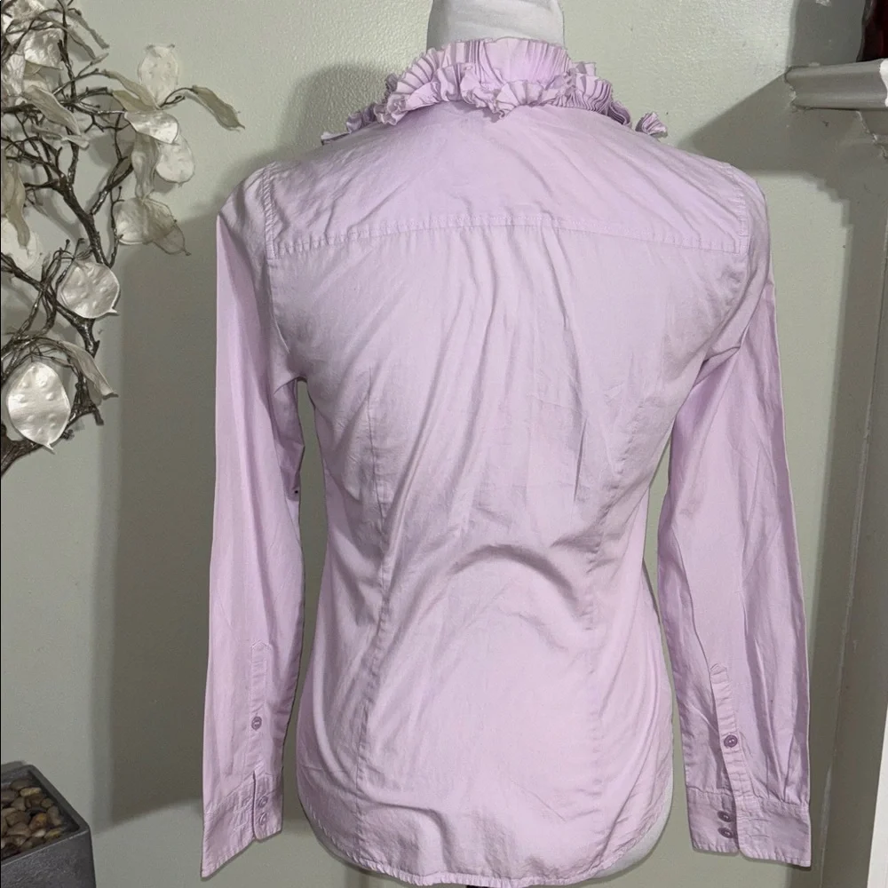 J.Crew Lavender Ruffle Blouse